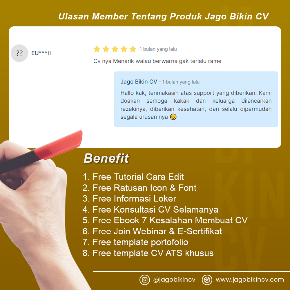 Template CV dan Surat Lamaran Kode 040