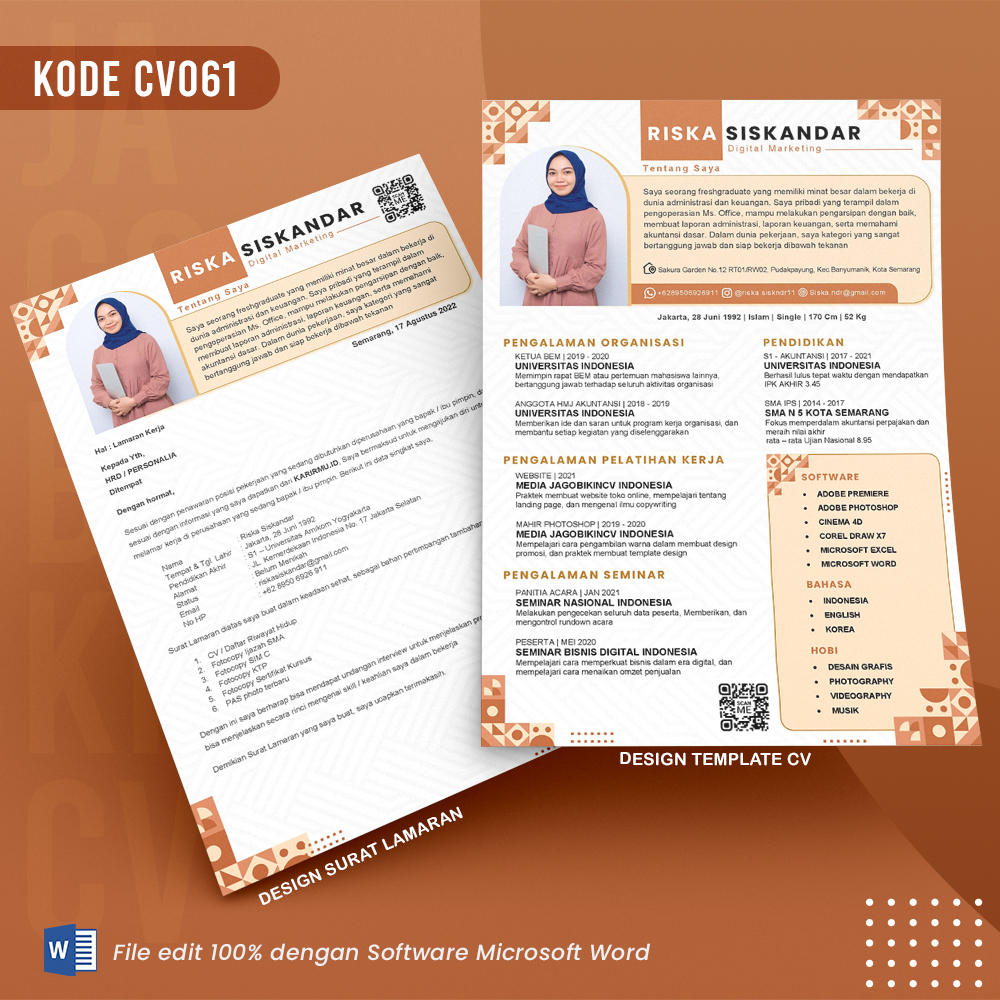 Template Template CV dan Surat Lamaran Kode 061 & Surat Lamaran