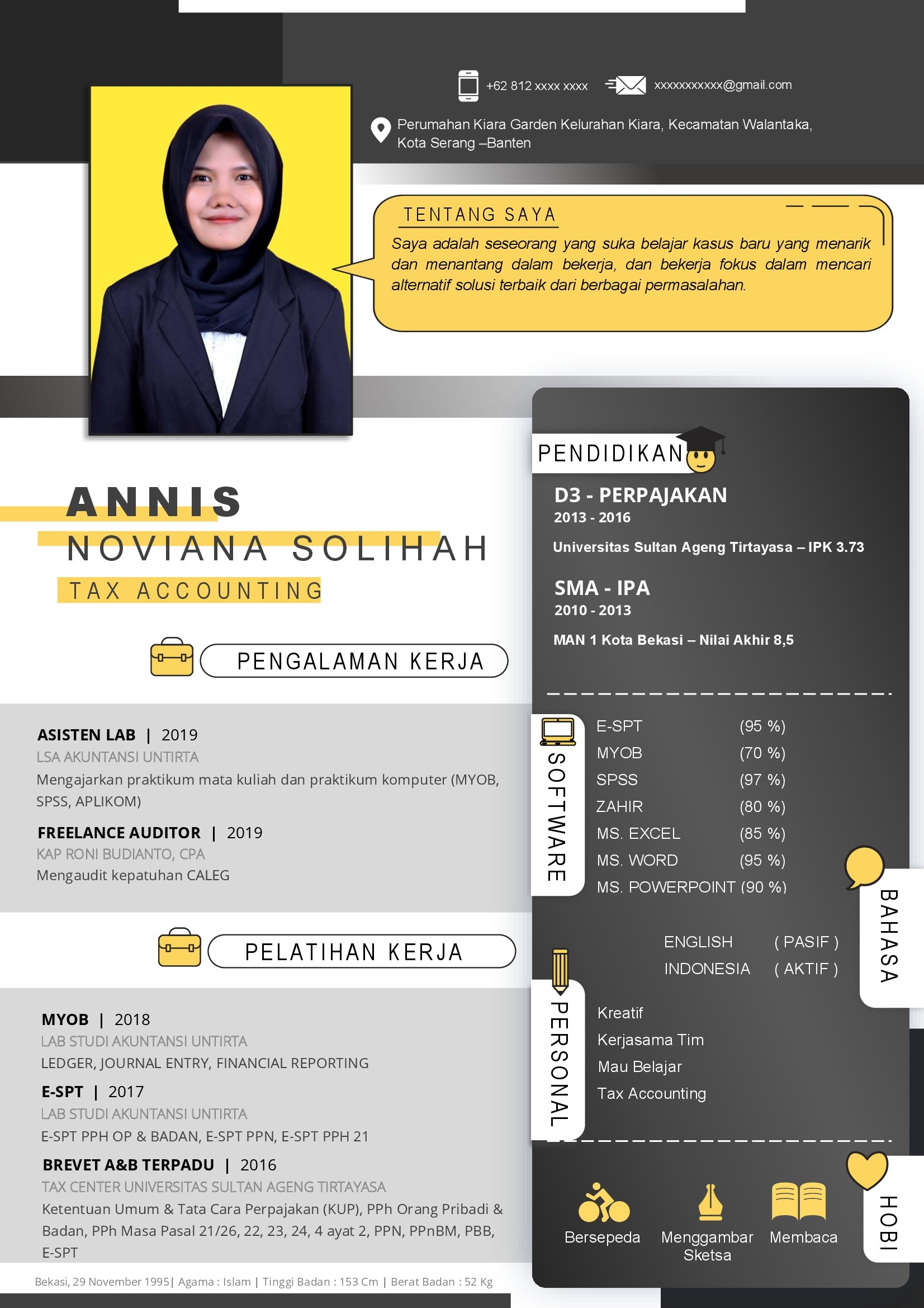 CV Anis Noviana Solihah